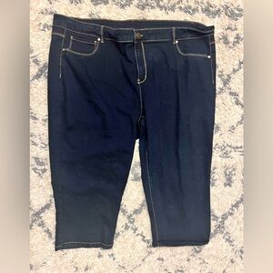 Philosophy Denim Stretch blue jean capris womens plus size 24W NWOT